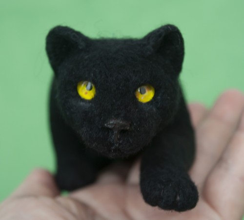 Черная пантера, валяная игрушка купить за 3500 руб. на hady.ru